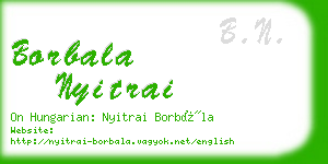 borbala nyitrai business card